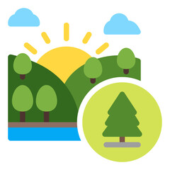 Fototapeta premium Sunrise Icon