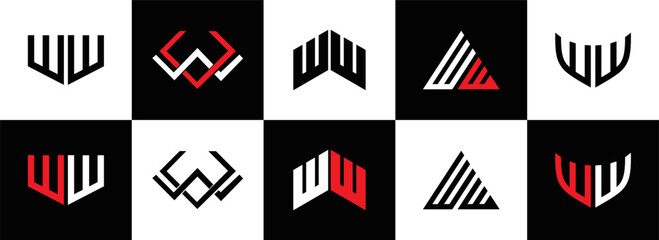 WW logo. W W design. White WW letter. WW, W W letter logo design. Initial letter WW linked circle uppercase monogram logo. W W letter logo vector design. WW letter logo design five style.	
