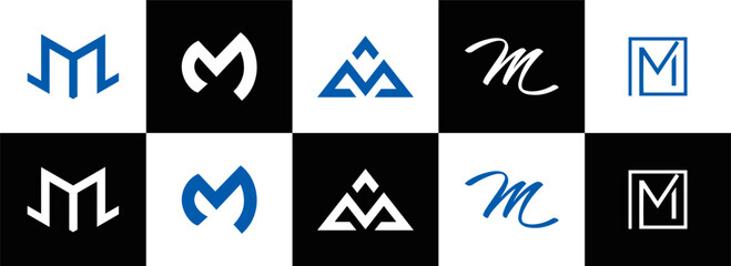 M letter logo design for fashion and beauty and spa company. M letter vector icon.