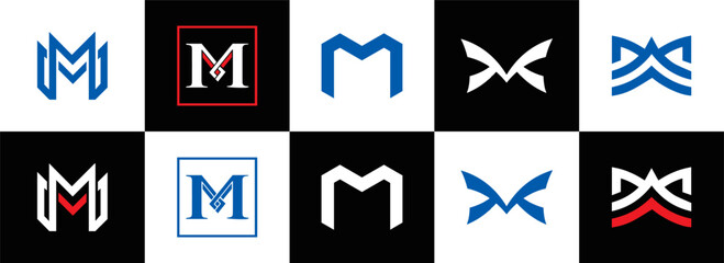 M letter logo design for fashion and beauty and spa company. M letter vector icon.