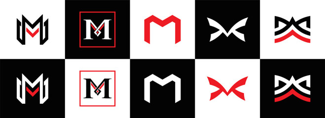 M letter logo design for fashion and beauty and spa company. M letter vector icon.