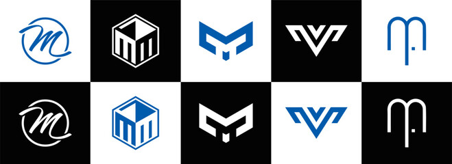 M letter logo design for fashion and beauty and spa company. M letter vector icon.