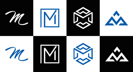M letter logo design for fashion and beauty and spa company. M letter vector icon.