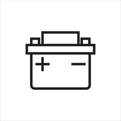 accu battery icon vector line template