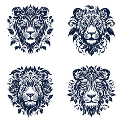 lion face, lion illustration, lion png, lion svg, lion vector, tiger, lion, vector, head, animal, tattoo, cat, wild, illustration, logo, face, design, mammal, art, tribal, feline, nature, black, drawi