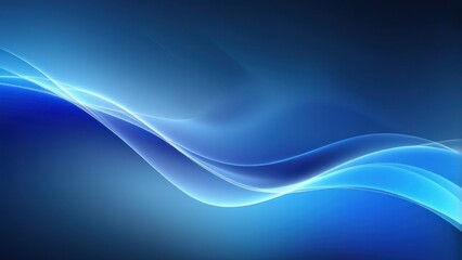 Naklejka na ściany i meble Abstract blue background, wave, veil or smoke texture - computer generated picture, generative, AI.