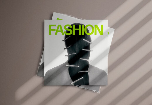 Square Magazine Cover Mockup