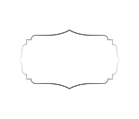 Realistic silver frame, Vintage silver frame