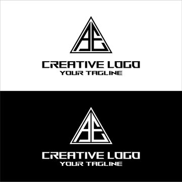 creative letter logo ae desain vektor