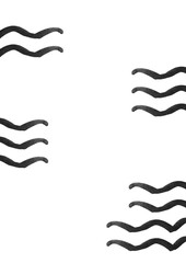 モノクロの水彩で描いた波線が並んだ背景イラスト