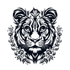 lion face, lion illustration, lion png, lion svg, lion vector, tiger, lion, vector, head, animal, tattoo, cat, wild, illustration, logo, face, design, mammal, art, tribal, feline, nature, black, drawi