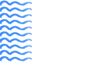 水彩で描いた波をイメージした背景イラスト