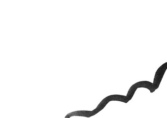 モノクロの水彩で描いた波線の背景イラスト