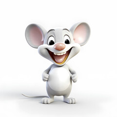 A cheerful mouse character, 3D style