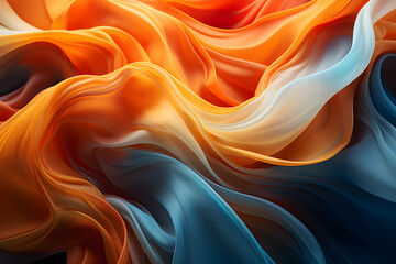 Obraz premium orange and blue silk background