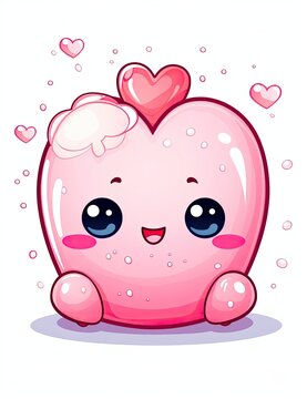 cute kawaii gifts,png,white background,vector image - generative ai