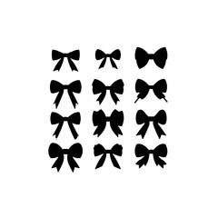 bow, tie, ribbon, fashion, vector, gift, bow tie, decoration, black, bowtie, silk, celebration, illustration, accessory, elegance, clothing, christmas, necktie, birthday, set, design, red, holiday