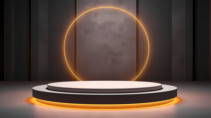 Podium, booth, stage, product background for product display, blank display