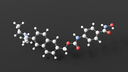 givinostat molecular structure, gavinostat, ball and stick 3d model, structural chemical formula with colored atoms