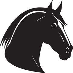 horse head silhouette of vector illustration