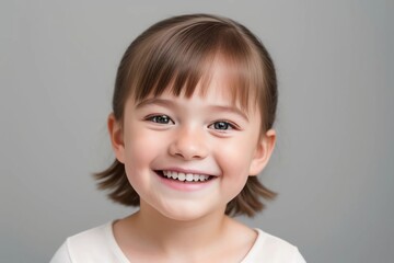 Young child smiling. Generated AI