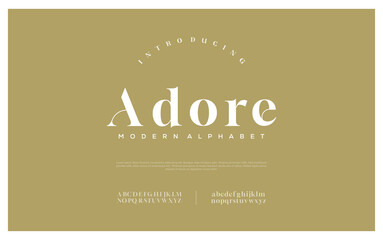 Adore Elegant luxury organic display font vector