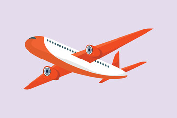 Air transportation concept Colored flat vector illustration isolated.