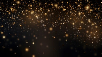 New year background with gold stars and sparks