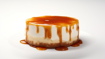 Professional food photography of Cheesecake with caramel