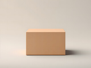 3D blank Square cardboard box mockup