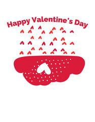 happy valentine's day, valentines day typography t-shirt design