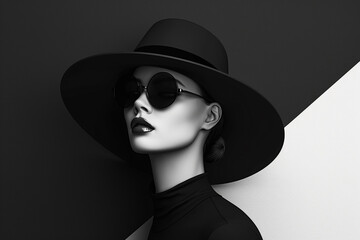 Fototapeta na wymiar 3D portrait of a high fashion woman