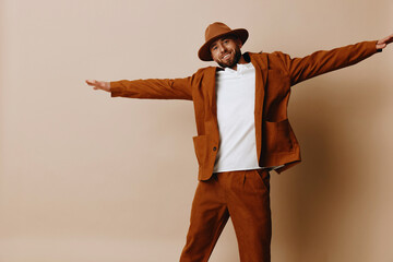 Adult man trendy fashionable handsome young person style stylish model man background background