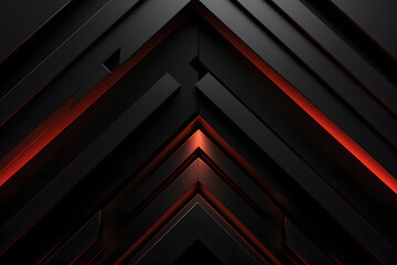 Obraz premium A Coral arrow design over a black background