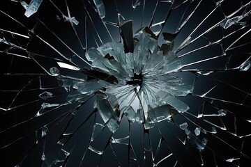 Broken glass background - obrazy, fototapety, plakaty