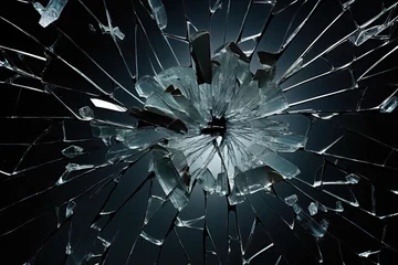 Fotobehang Broken glass background © Serhii