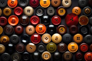 Fototapeta premium Buttons of various shapes and colors