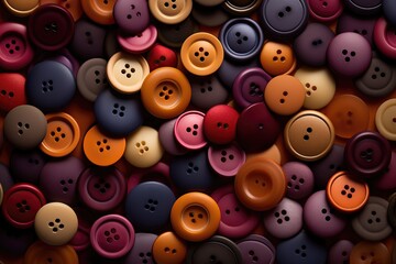 Fototapeta premium Buttons of various shapes and colors