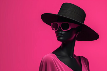 3D portrait of a high fashion woman