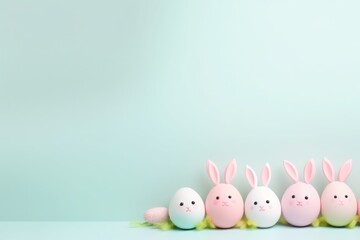 border background with intricately decorated Easter eggs