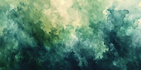 Abstract green watercolor background - obrazy, fototapety, plakaty