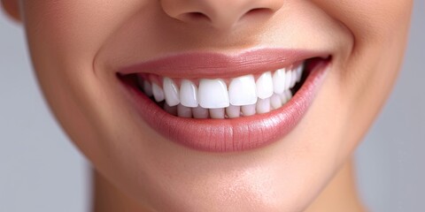 Naklejka premium young woman with a perfect, healthy teeth smile. A captivating image capturing dental health and the beauty of a confident