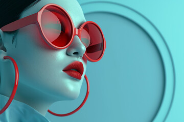 3D portrait of a high fashion woman	