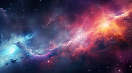 Colorful Nebula in Scifi Universe, Background, Wallpaper