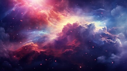 Fototapeta na wymiar Colorful Nebula in Scifi Universe, Background, Wallpaper