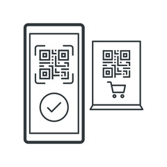 QR code payment isolated icon