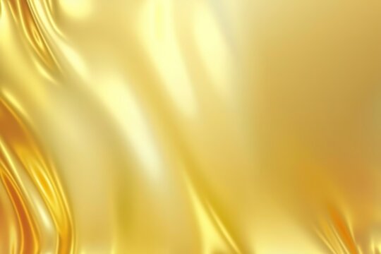 gold shiny metal surface with ripple, golden yellow cloth fabric with ripple wrinkle, abstract background, Generative ai