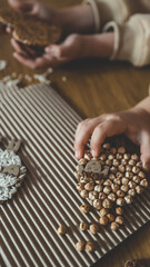 Idea for children's creativity, concept occupations