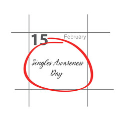 Singles Awareness Day, icon, vector. 