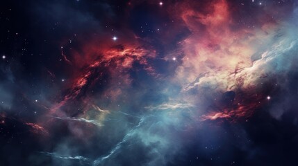 Fototapeta premium Colorful Nebula in Scifi Universe, Background, Wallpaper